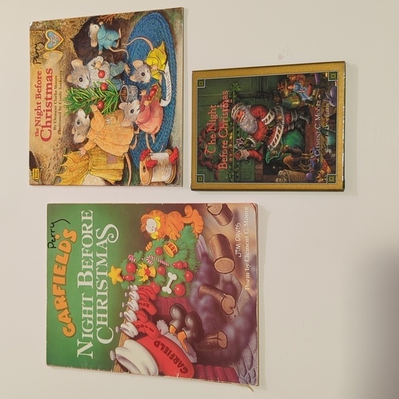 Night Before Christmas Paperback Book Set of 3 Used Children's Books - Picture 1 of 7